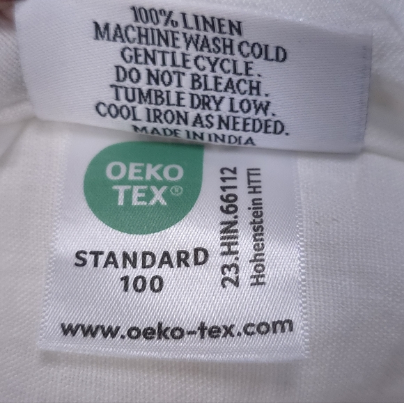 Quince European Linen Double Flange Duvet Cover Set in White - Picture 9 of 9